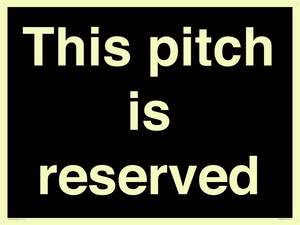 This pitch is reserved